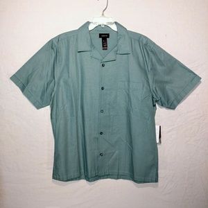 CLAIBORNE COTTON SHORT SLEEVE BUTTON UP